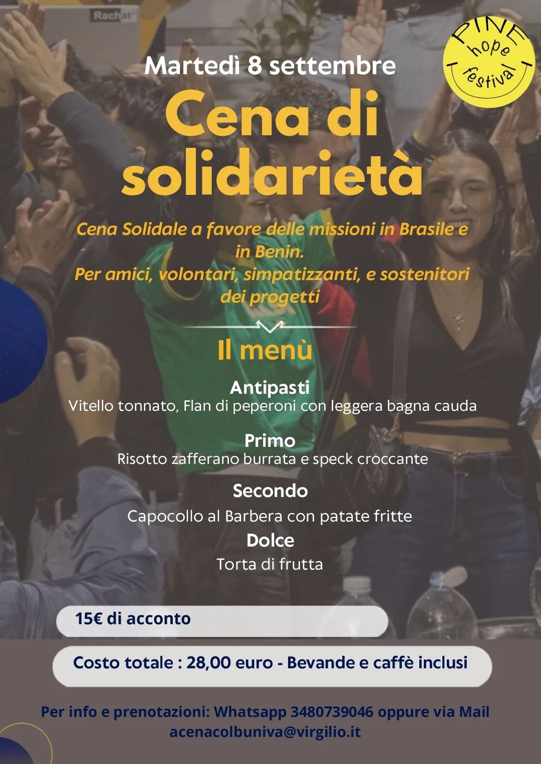 Poster for the event Solidarity dinner